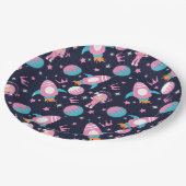 Prinzessin, die zum Mond landete Pappteller (Schrägansicht)