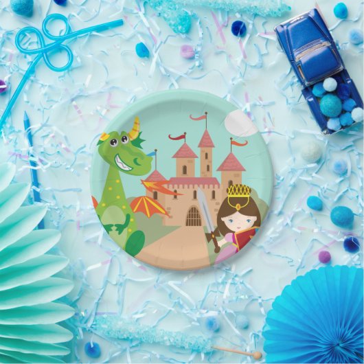 Prinzessin Dragon und Ritter Pappteller (Party)
