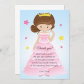 Prinzessin Dress Thank You Card Dankeskarte (Vorne/Hinten)