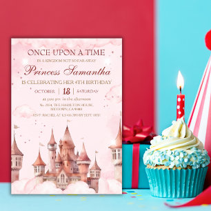 Prinzessin dritte Geburtstag märchenhaftes Feensch Einladung