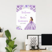 Prinzessin Dusty Lila Dress Quinceanera Willkommen Poster (Heimbüro)