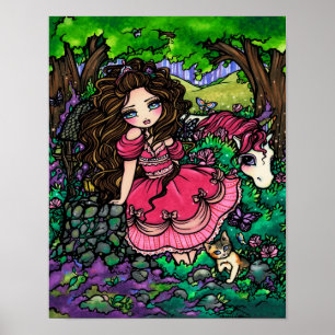 Prinzessin & Einhorn Fantasy Kunstposter Hannah Ly Poster