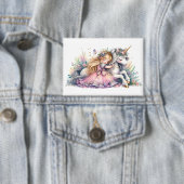 Prinzessin Einhorn Pastell Märchen Fantasy Button (Insitu)