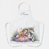 Prinzessin Einhorn Pastell Märchen Fantasy Schürze (Vorderseite)