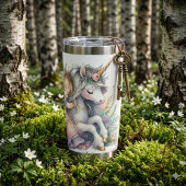 Prinzessin Einhorn Pastell Märchen Fantasy Thermobecher