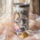 Prinzessin Einhorn Pastell Märchen Fantasy Thermobecher