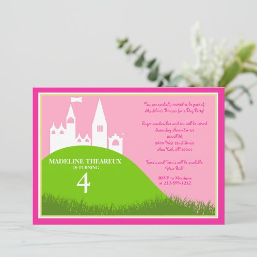 Prinzessin Einladung (Stehend Vorderseite)