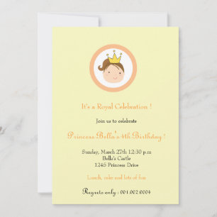 Prinzessin - Einladungen zur Geburtstagsparty (gel