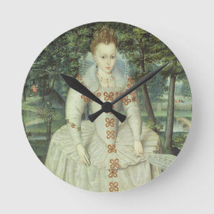 Prinzessin Elizabeth (1596-1662) 1603 (Öl auf Runde Wanduhr