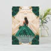 Prinzessin Emerald süße 16 Einladung (Stehend Vorderseite)