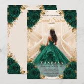 Prinzessin Emerald süße 16 Einladung (Vorne/Hinten)