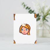Prinzessin Emoji Postkarte (Stehend Vorderseite)