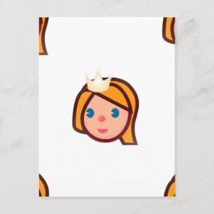 Prinzessin Emoji Postkarte