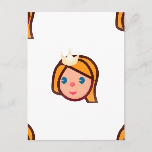 Prinzessin Emoji Postkarte (Vorderseite)