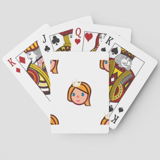 Prinzessin Emoji Spielkarten (Rückseite)