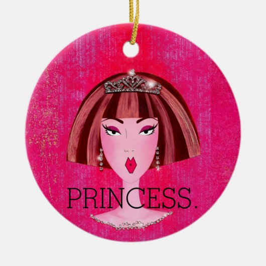 "Prinzessin - Fairest von allen!" Keramik Keramik Ornament (Vorne)