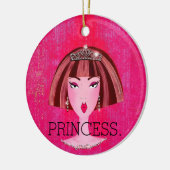 "Prinzessin - Fairest von allen!" Keramik Keramik Ornament (Links)