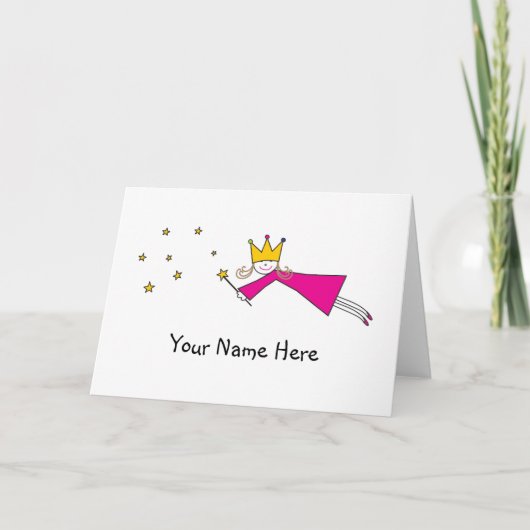 Prinzessin Fairy Notes Dankeskarte (Vorderseite)