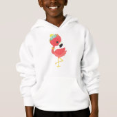 Prinzessin Flamingo, Blume, Krone, Niedlich Flamin Hoodie (Vorderseite)