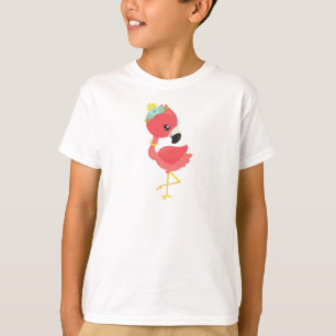 Prinzessin Flamingo, Blume, Krone, Niedlich Flamin T-Shirt