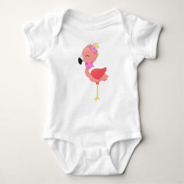 Prinzessin Flamingo, Blume, Niedlich Flamingo, Kro Baby Strampler
