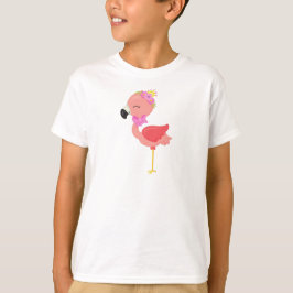 Prinzessin Flamingo, Blume, Niedlich Flamingo, Kro T-Shirt