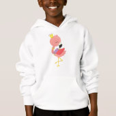 Prinzessin Flamingo, Niedlich Flamingo, Krone, Blu Hoodie (Vorderseite)