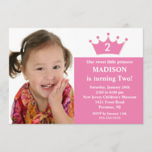 Prinzessin Foto Birthday Invitation Einladung