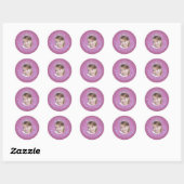 Prinzessin Foto Sticker – Rosa Gradient (Blatt)
