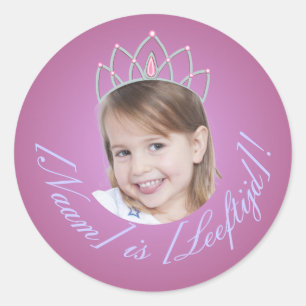 Prinzessin Foto Sticker – Rosa Gradient