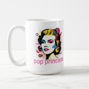 Prinzessin, Frauengesicht, abstrakte Kunstgesicht Kaffeetasse