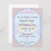 PRINZESSIN Geburtstag Einladungs-Mitteilungen Einladung (Vorne/Hinten)