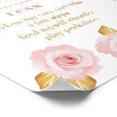 Prinzessin Geburtstag Meilenstein Poster Rosa und (Ecke)