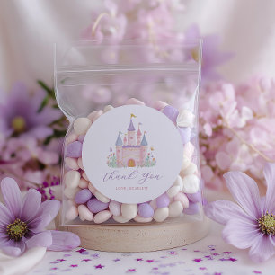 Prinzessin Geburtstag Verzaubertes Schloss Mädchen Runder Aufkleber