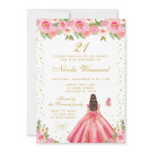 Prinzessin Geburtstagsfeier mit rosa floralem Haar