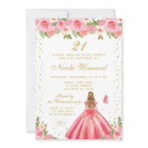 Prinzessin Geburtstagsfeier mit rosa floraler Blon