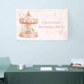 Prinzessin Geburtstagsfeier mit rosa Karussell Banner (Messeveranstaltung)