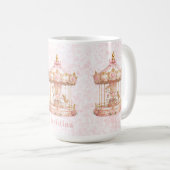 Prinzessin Geburtstagsfeier mit rosa Karussell Kaffeetasse (VorderseiteRechts)