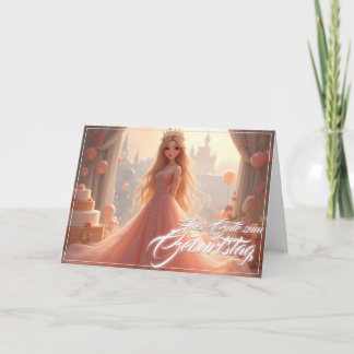 Prinzessin Geburtstagskarte in Rosa Karte