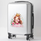Prinzessin Geburtstagsmädchen Krone Aufkleber (Koffer)