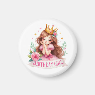 Prinzessin Geburtstagsmädchen Krone Magnet