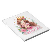 Prinzessin Geburtstagsmädchen Krone Notizblock (angewinkelt)