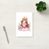 Prinzessin Geburtstagsmädchen Krone Post-it Klebezettel (Büro)