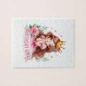 Prinzessin Geburtstagsmädchen Krone Puzzle (Horizontal)