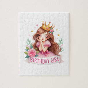 Prinzessin Geburtstagsmädchen Krone Puzzle