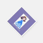 Prinzessin Geburtstagsnapkins mit personalisiertem Serviette (Ecke)