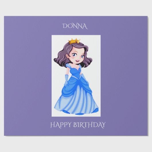 Prinzessin Geburtstagsverpackungspapier. Individue Geschenkpapier (Flach)
