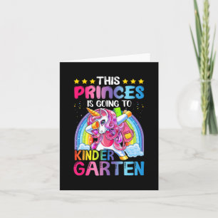 Prinzessin geht zurück zum Kindergartengeschenk Karte