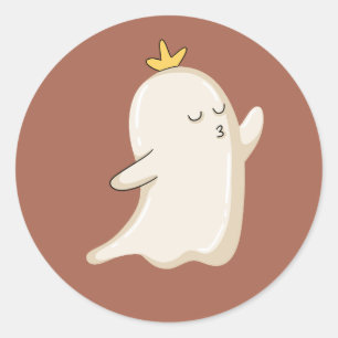 Prinzessin Geist gibt einen Kuss Runder Aufkleber