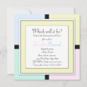 Prinzessin Gender Reveal Duwer Einladungen (Rückseite)